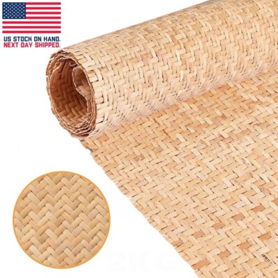 14'' Natural Cane Webbing 3.3ft V Shape Rattan Furniture Chair Caning Roll Basket