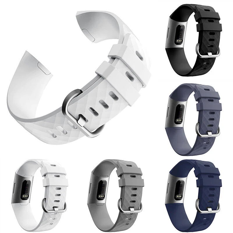 For Fitbit Charge 3 4 Replacement Silicone Watch Strap Band Men s