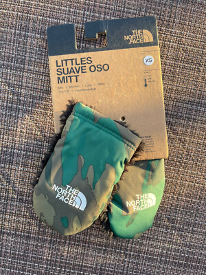 NWT The North Face Camouflage Littles Suave Oso Mitts XS Mittens