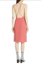 $550 RAG & BONE Denton Strappy Low Back Sleeveless Dress 4 Hot Pink Open Back