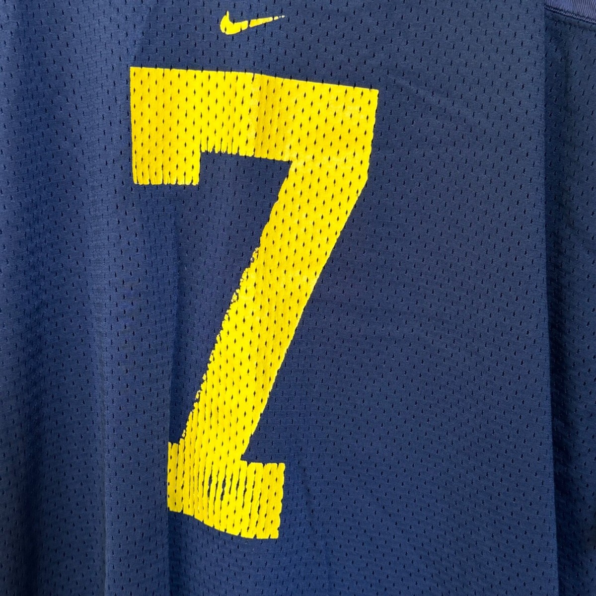USA製 vintage mesh FOOTBALL numberingTee Vintage American Football Mesh Jersey XL Cropped Tshirt Logo