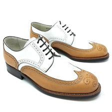RJ Dieter Kuckelkorn Sommer Spectator Full-Brogue Derby Braun/Weiß EU 36,5 UK3,5