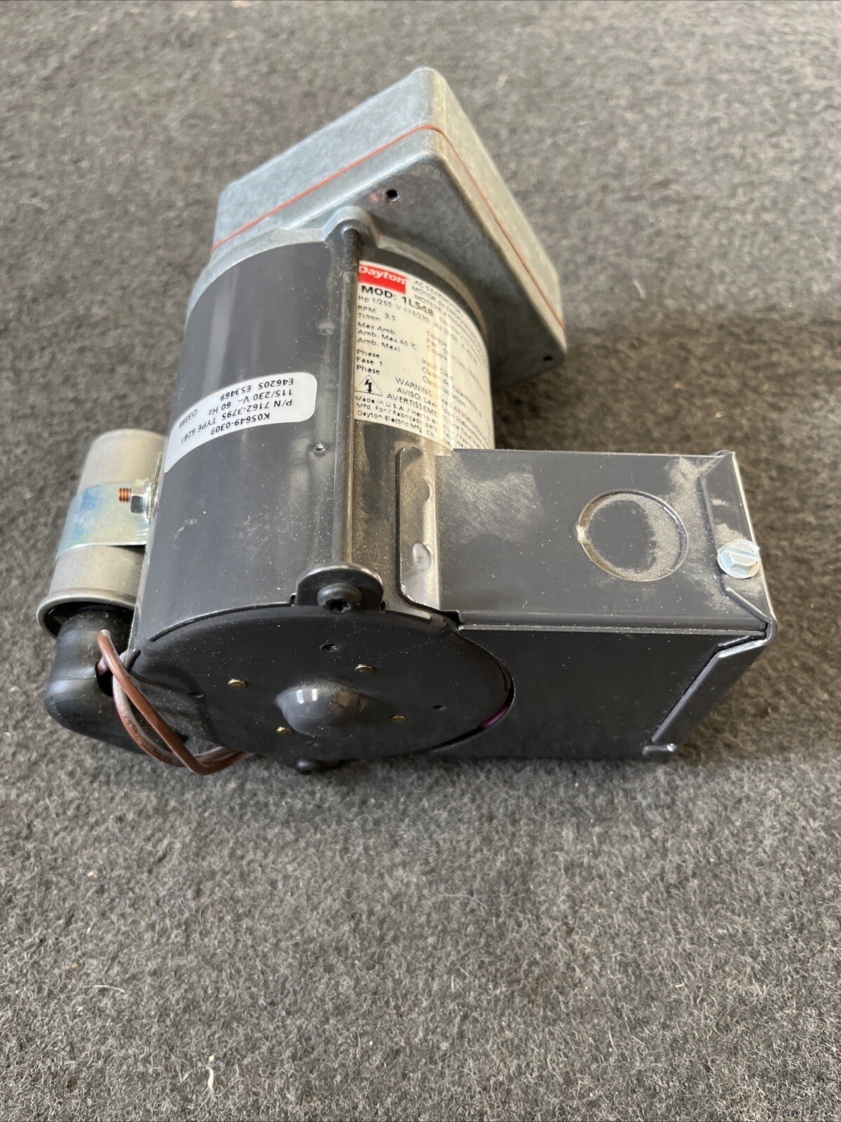Dayton AC Gear Motor 1L548 eBay
