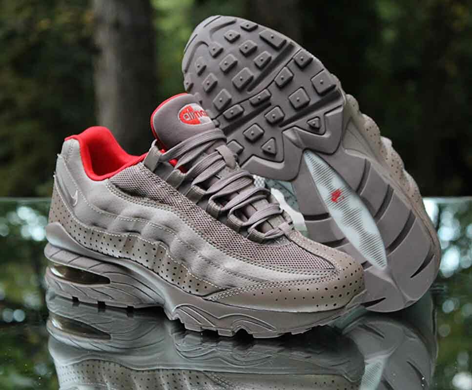 Nike Air Max 95 Sepia Stone Grey Size 5Y Red Custom 922173