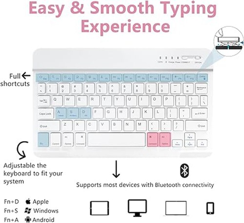 Keyboard Case Cover For Samsung Galaxy Tab A7 A8 A9+ S6 Lite S7 S8 S9 FE Tablet - Picture 18 of 38