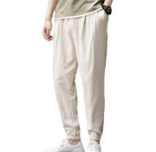 Men's Pants Summer Loose Sweatpants Cotton and Linen Harem Pants Outdoor Casual - Picture 10 of 15