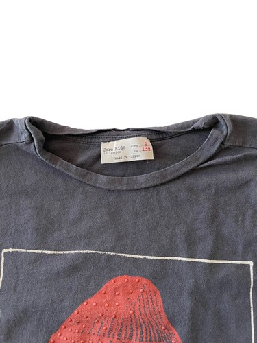 Zara Kids The Best At It Skull Head Long Sleeve Shirt Blue Unisex Kids SZ 9 💀 - Picture 3 of 10
