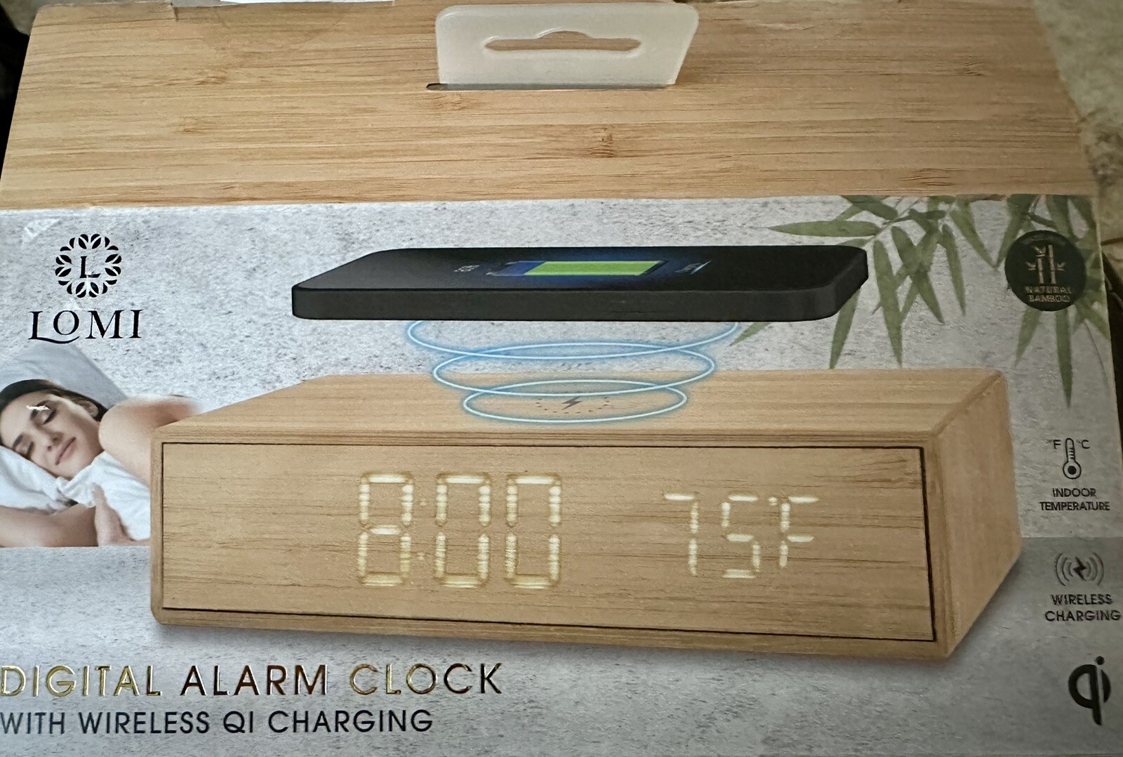 Digital Alarm Clock With Wireless QI Charging