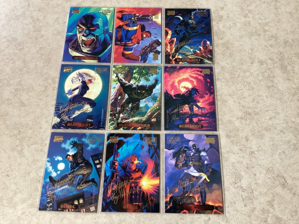 1994 Marvel Masterpieces Gold Foil Signatures, complete your set, you pick.
