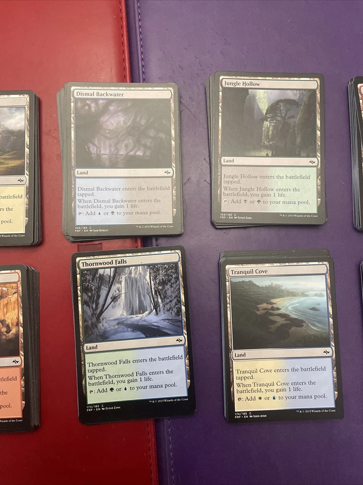 MTG 40x Life Gain Dual Land - Swiftwater Thornwood Jungle Dismal Rugged - Fate - Image 3 of 4