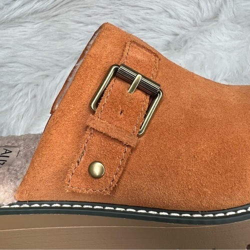 Naturalizer Wayde Mules Golden Maple Suede Slip On Clogs Size 10M - Picture 9 of 12