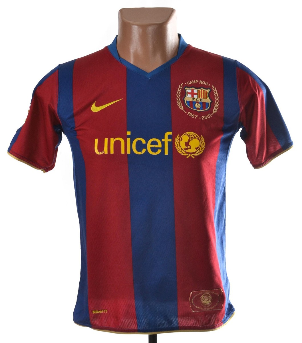 BARCELONA 2007/2008 HOME FOOTBALL SHIRT JERSEY NIKE SIZE L