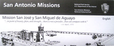 San Antonio Missions Historical Park National Park Service Unigrid Brochure Map