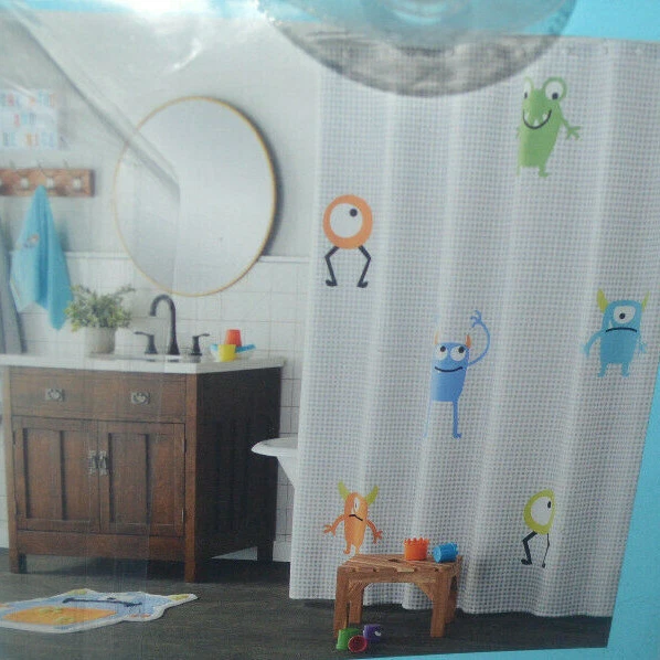 SKL Saturday Knight Ltd Monsters Shower Curtain 70x72 - Image 3 of 3