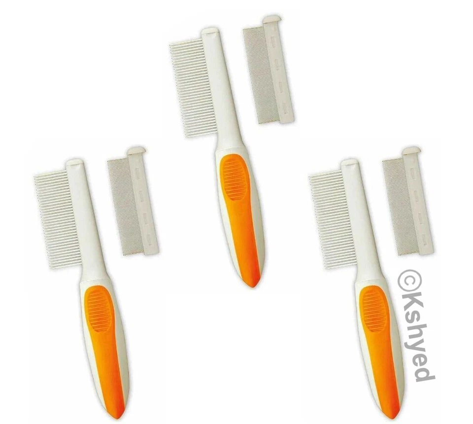 Wahl 2 en 1 Cepillo para Perros y Gatos Mascotas Peine para Pulgas Agarre Suave Mascotas Huevos Garrapatas Liendres Piojos-Nuevo Foto 2 de 4