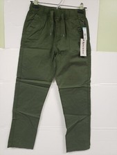 Rebel  Soul Boys Basic Pull On Pants Olive Green Drawstring Sz M/M 10-12 NWT
