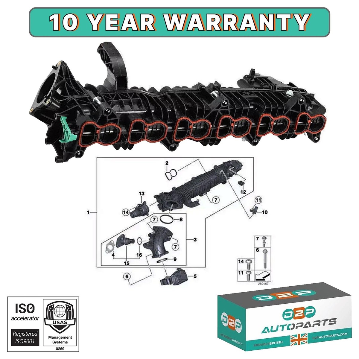 Turbo Intake Manifold Left & Right For BMW X5 X6 F15 F16 50iX 4.4L V8 - View #8