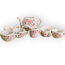 Vintage "Battat" Miniature Child's Tea Pot Set Incomplete China 11 piece