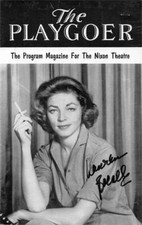 Lauren Bacall autographed playbill playgoer Broadway Nixon Theatre 1959