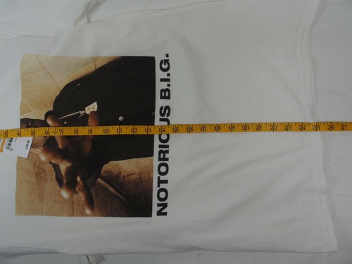 Notorious B.I.G. Mens T-Shirt White Small S Rapper Biggie Close Up Tee NWT - Picture 6 of 6
