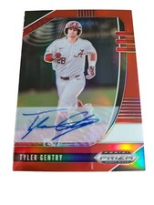 Tyler Gentry 2020 Panini Prizm Draft Picks Red Refractor Aut 47/50 Baseball Card