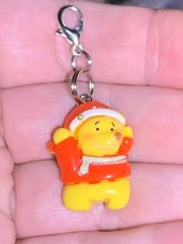 Winnie The Pooh Charm Zipper Pull  Keychain Add On Clip 
