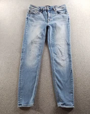 Vigoss Women's Jeans Blue Size 29 Marley Skinny Distressed Mid Rise 27" Denim