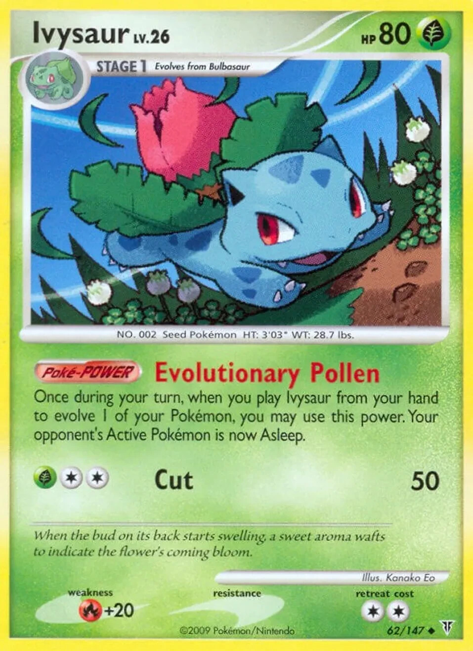 Lightly Played Ivysaur 62 Supreme Victors Pokemon TCG