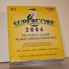 KARAOKE CD G SUPERCORE 2006 OVER 350 MOST POPULAR HITS ON 18 DISCS W/song list