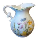 Seymore Mann Day Lily Pitcher floral on white Vintage