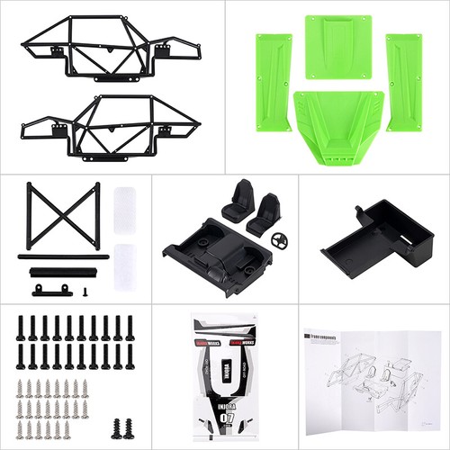 INJORA Nylon Buggy Body Shell Chassis Kit w/ Light for 1/18 RC Crawler TRX4M(1) - Picture 2 of 8