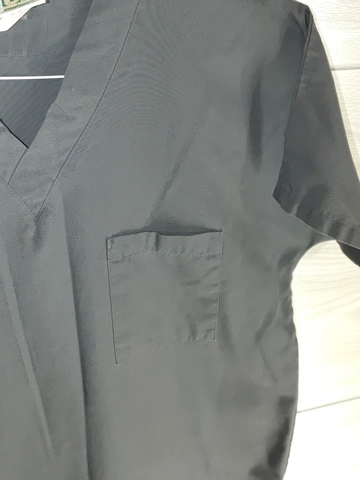 UA скраб Топ Sm унисекс серый V шеи короткий рукав медсестра ветеринары доктор домашнего здравоохранения - Изображение 4 из 4