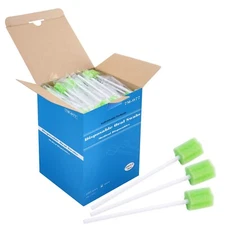 Disposable Untreated Oral Care Swabs, 250 Count (GREEN+plum) 250 Pack