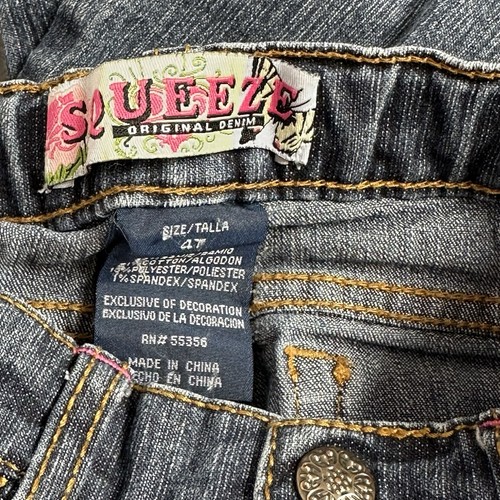 Squeeze Original Jeans Embroidered Butterfly Toddler 4T Denim Blue Jeans - Picture 8 of 9