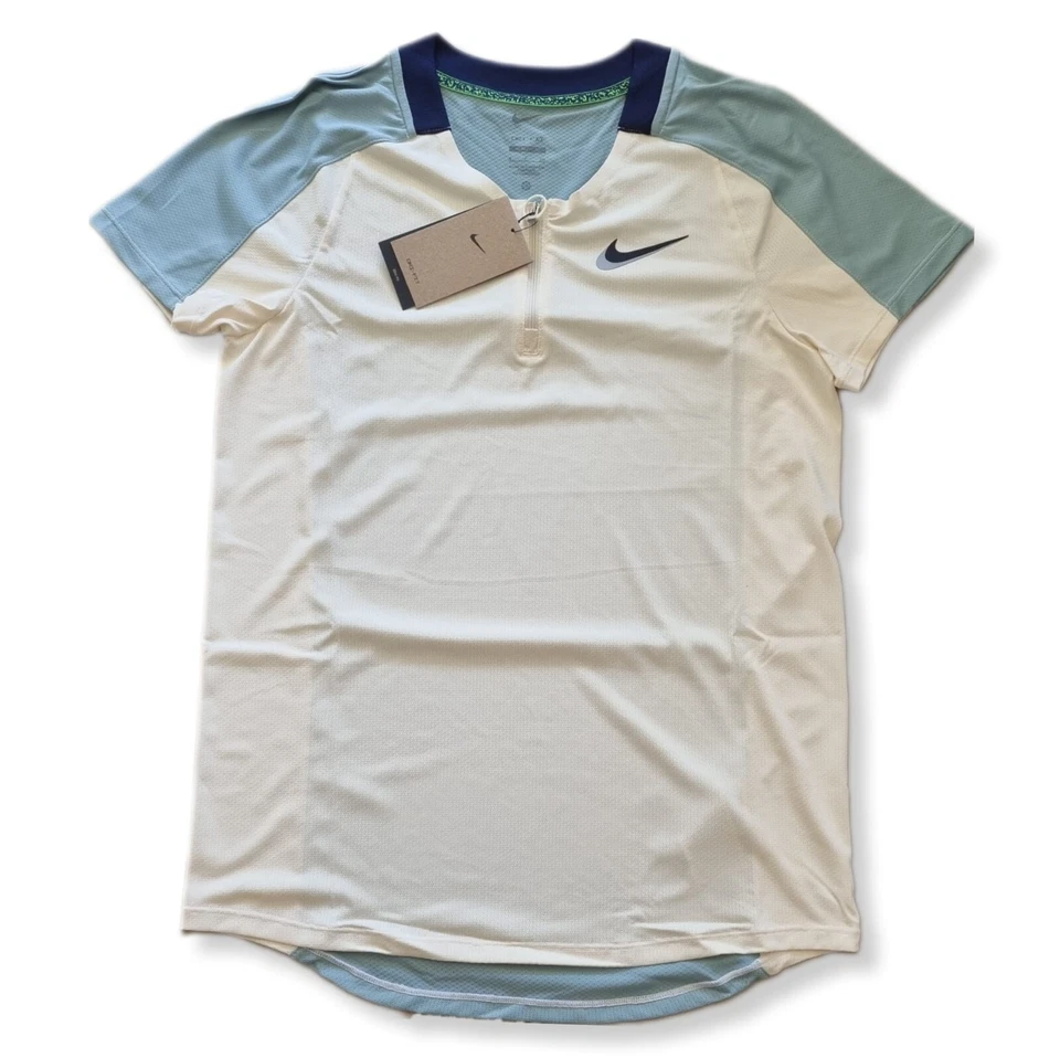 Nike Herren T-Shirt Mens Court Slam Ultimate Dri-FIT Tennis Zip Polo Slim Fit
