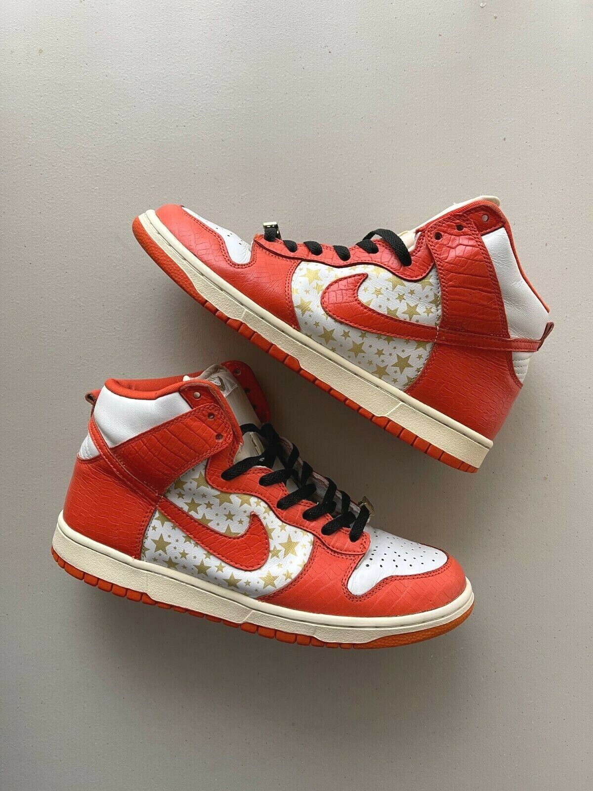 Nike Dunk SB x Supreme High Orange Stars 307385-181 2003 sz 10.5 US - FREE  SHIP