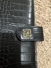 New The Lux Clever Black Croc Vegan Leather A5 Rings Binder — photo 2
