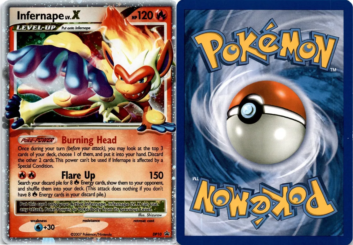  Pokemon - Infernape LV.X – DP10 – Promotional (DP10) - Diamond  and Pearl Black Star Promos - Holo : Toys & Games