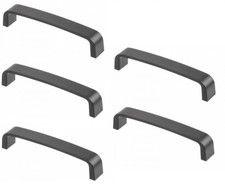 Poignée de Meuble Rétro Porte Ba 128 MM Noir Maison Campagne en Arc Cuisine Mat