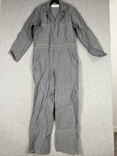 Team Safety Apparel Men's Blue/Gray Cotton Coveralls Sz 40M RN 83393 VTG USA