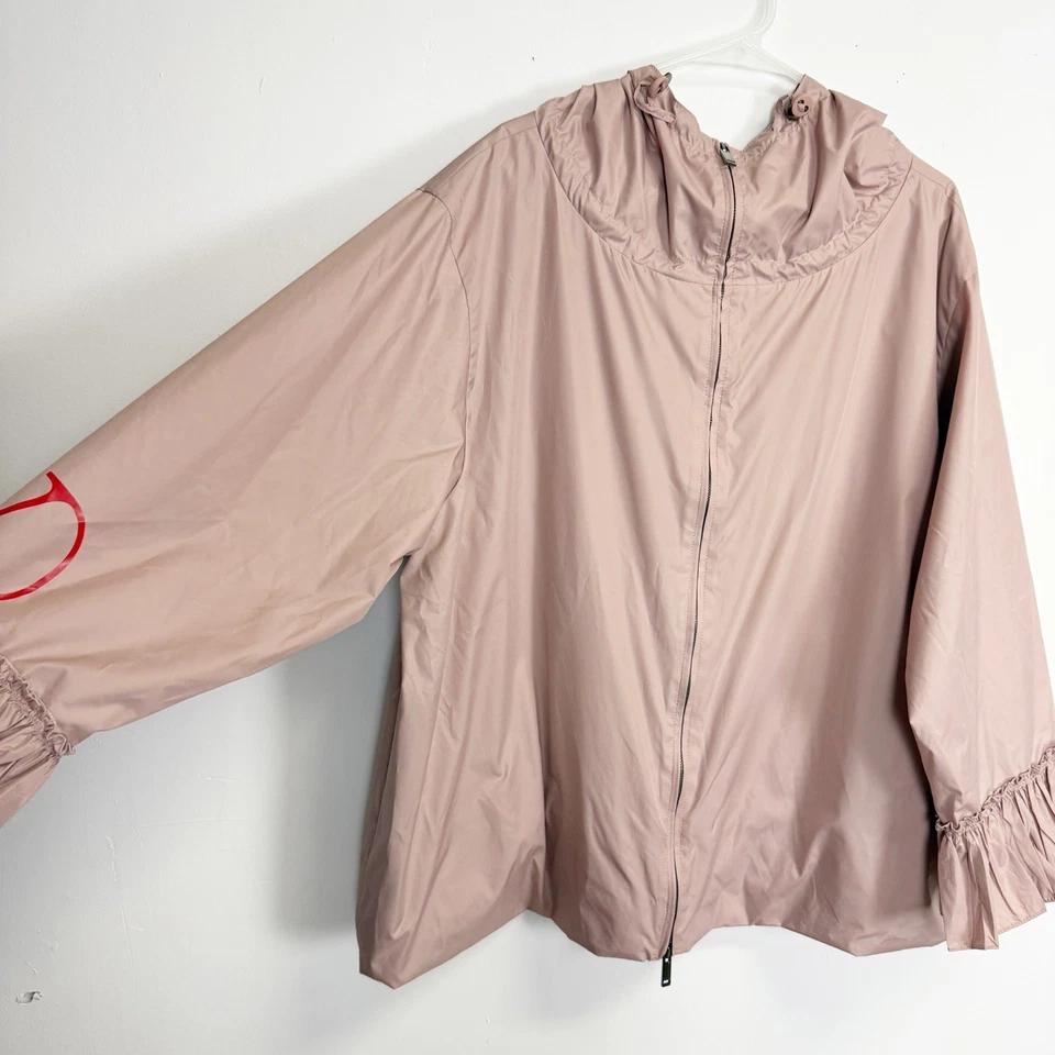 Valentino Logo Hooded Windbreaker Jacket Womens 42 IT 6 US NWOT - Image 2 of 4