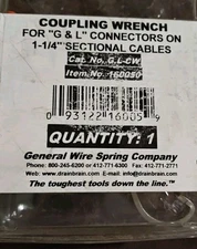 General Wire Sectional Sewer Cleaner Coupling Wrench G or L -Connector