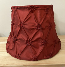 French Victorian BURGUNDY Boudoir Lamp Shade 1930s-1940s 10" Tall VINTAGE