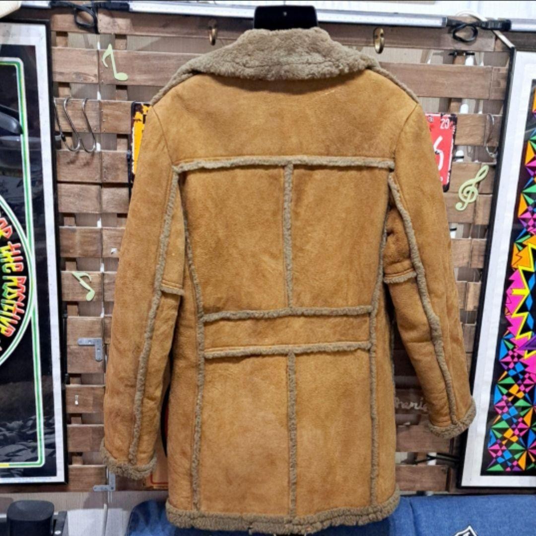 90S Vintage Schott Sheepskin Patchwork Shearling … - image 3
