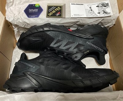 Salomon SUPERCROSS 4 GTX Trail Running Shoes Black 28.5cm New