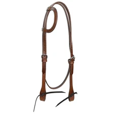 Hilason Western Horse American Genuine Leather Headstall Brown Stainless Steel