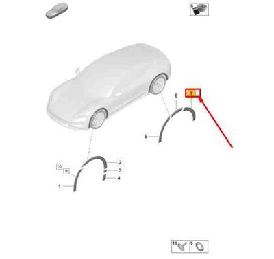 PORSCHE Taycan Radabdeckung hinten links 9J0854731YOK1 NEU ORIGINAL
