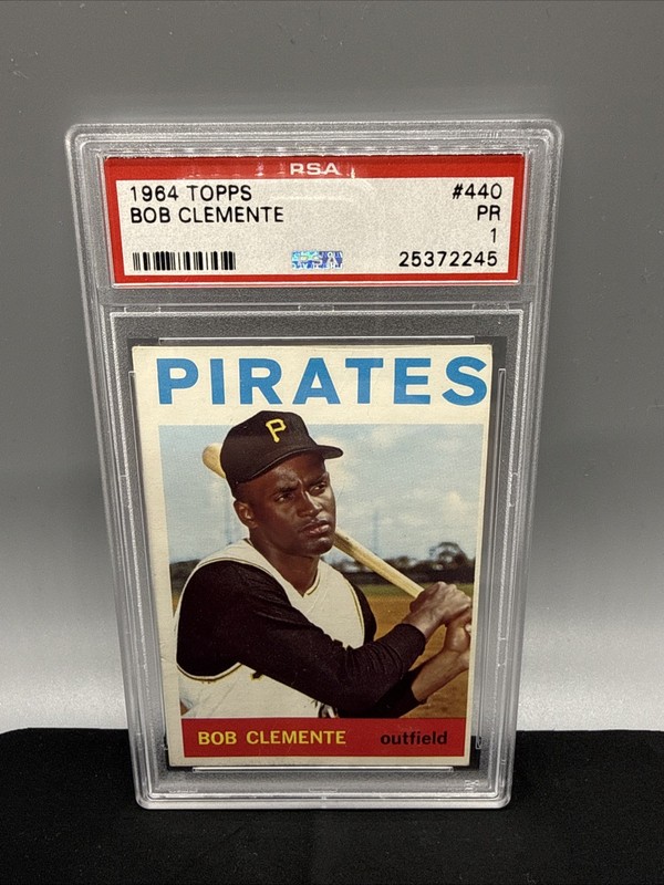 1964 TOPPS #440 ROBERTO "BOB" CLEMENTE PSA 1 PR – Pirates HOF