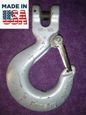 Crosby 5/8" USA L-1339 Grade 100 Clevis SLING Hook w' Latch 22,600 lbs 1049158