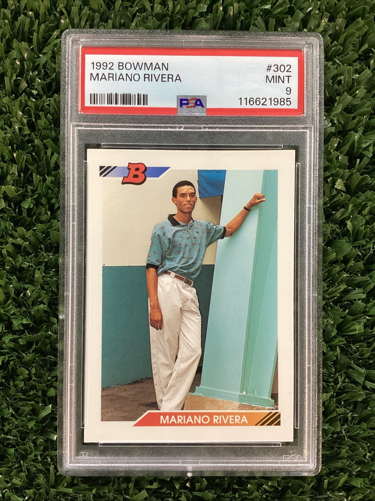 Mariano Rivera 1992 Bowman #302 E* PSA 9 (RC) HOF New York Yankees -MC